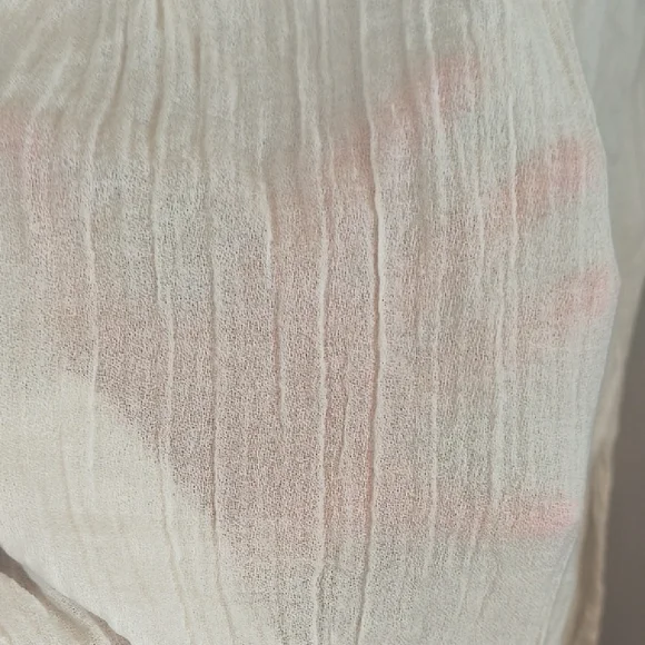 VITAMIN A COSTA CAFTAN WHITE CRINKLE COTTON COVER UP NWT SIZE -S - Picture 3 of 10